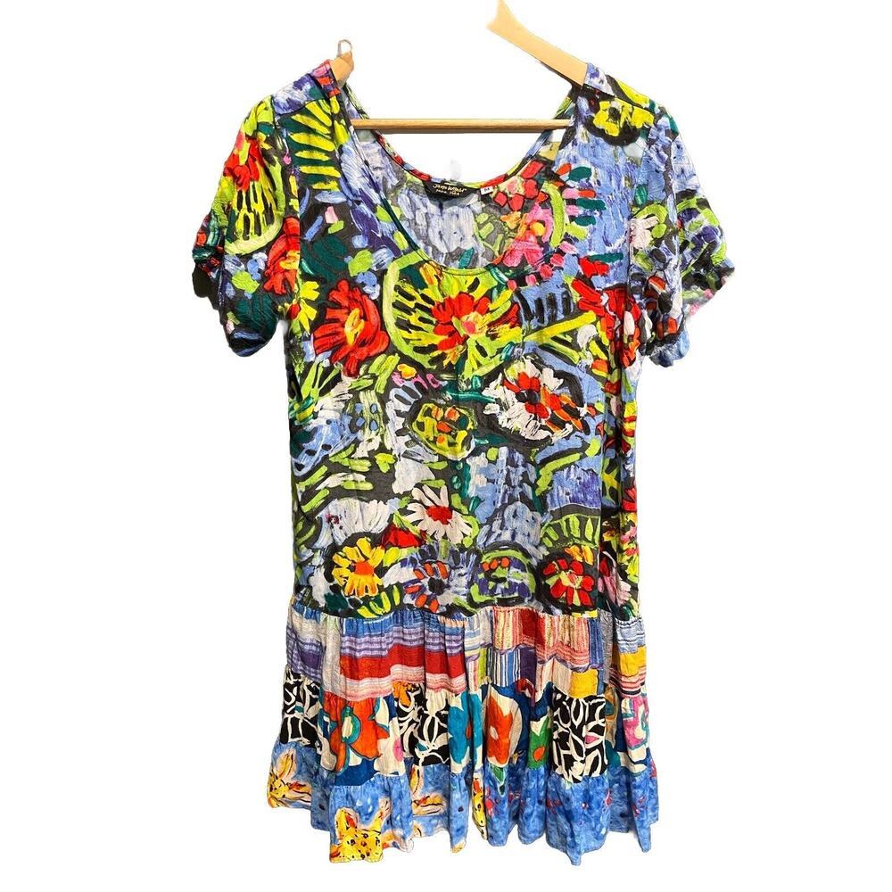 Jams World Multicolor Women's‎ Short Sleeve Floral Summer Dress Size Medium